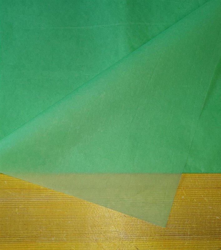 Bespannpapier / Seidenpapier grün Bogengröße 50x75cm, 5 Bogen