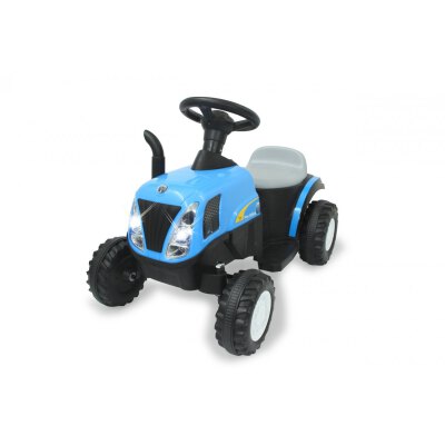 Ride-on Traktor New Holland mit Anhänger blau 6V