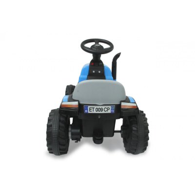 Ride-on Traktor New Holland mit Anhänger blau 6V