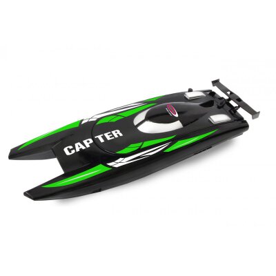 Capter Speedboot schwarz/grün LiPo 7,4V 2,4GHz