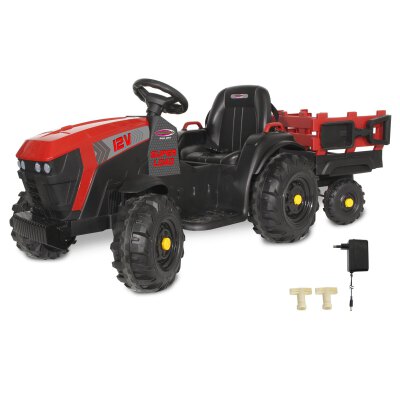 Ride-on Traktor Super Load mit Anhänger rot 12V