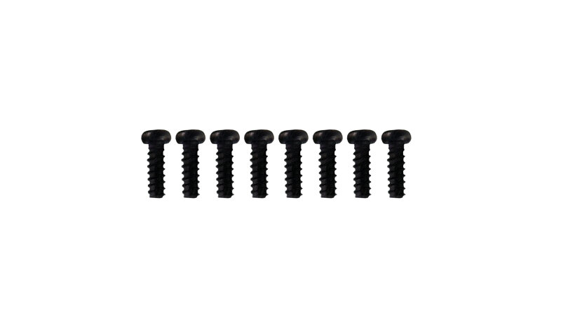 Rundkopfschrauben Schneidegewinde 2,5x8mm, 8 Stück