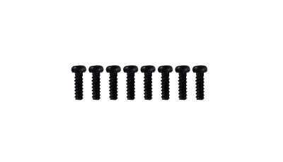 Rundkopfschrauben Schneidegewinde 2,5x8mm, 8 Stück