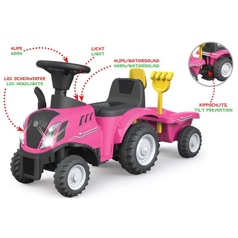 Rutscher New Holland T7 Traktor pink