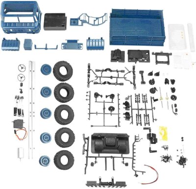 GAZ-66 LKW 4WD 1:16 Bausatz blau-weiß