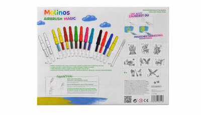 Airbrush Magic XL 14+1 Malinos inkl. Löschfarben