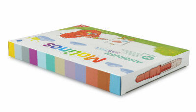 Malinos Airbrush Pastell, 12 Stifte und 8 Schablonen