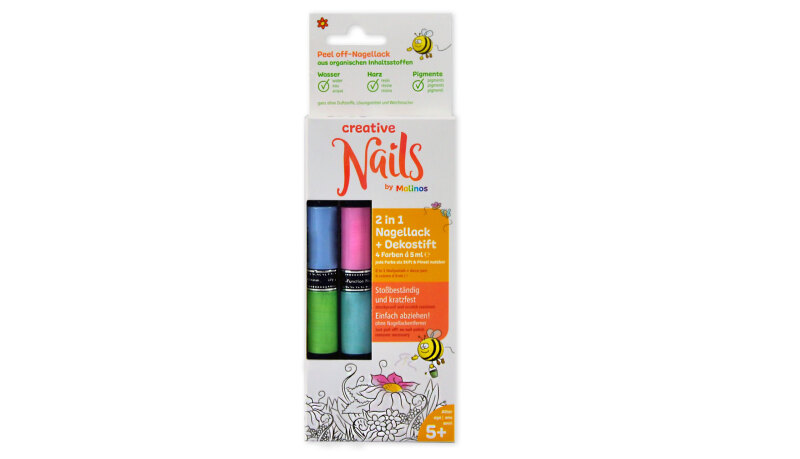 Creative Nails Lackstift 4er SET blau/grün/violett