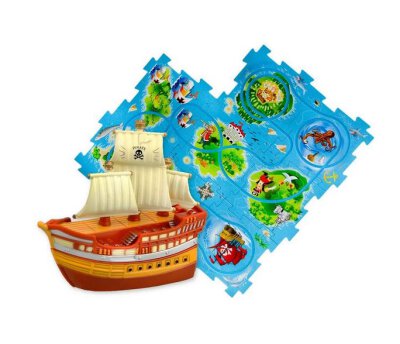 Puzzle Pilot Piratenschiff Puzzle-Set mit Fahrzeug