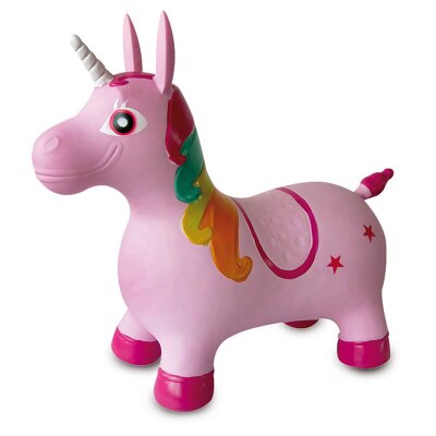 Hüpftier Einhorn bunt mit Pumpe