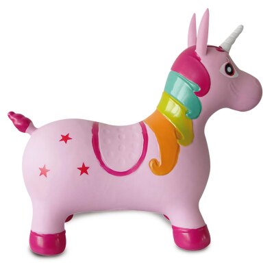Hüpftier Einhorn bunt mit Pumpe