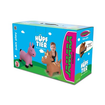 Hüpftier Einhorn pink mit Pumpe