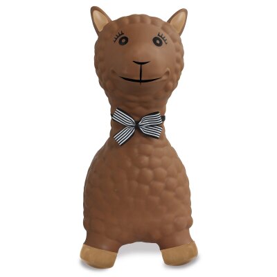 Hüpftier Lama braun mit Pumpe