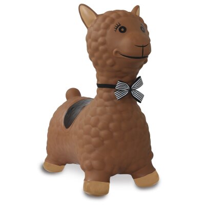 Hüpftier Lama braun mit Pumpe