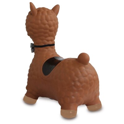 Hüpftier Lama braun mit Pumpe