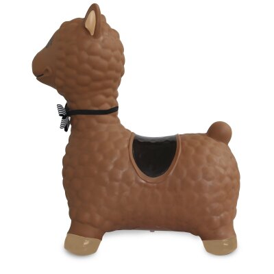 Hüpftier Lama braun mit Pumpe