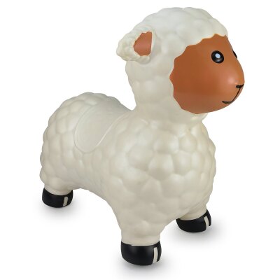 Hüpftier Schaf weiß mit Pumpe