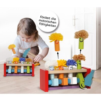 Holzspielzeug Kidiwood Klopfbank Flying Clowns 6tlg.