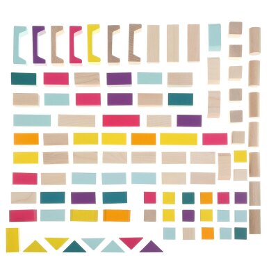 Holzspielzeug Kidiwood Holzbausteine bunte Mischung 100tlg.