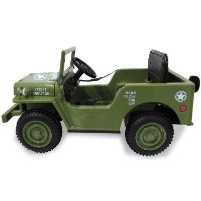 Ride-on Jeep Willys MB Army grün 12V