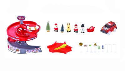 Magic Traxx Weihnachts Strecke 168-teilig mit LED-Fahrzeug