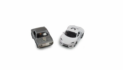 Rückzug Druckguss Fahrzeuge 1:48, 12er Set im Display