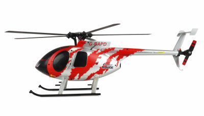 AFX MD500E Zivil brushless 4-Kanal 325mm Helikopter 6G RTF rot/silber