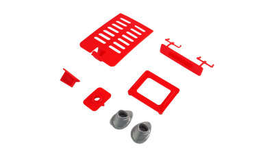 Kunststoffteile Rumpf Set Beech D17S rot