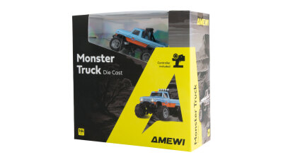 RC-Monstertruck Die Cast 1:64 RTR blau/orange