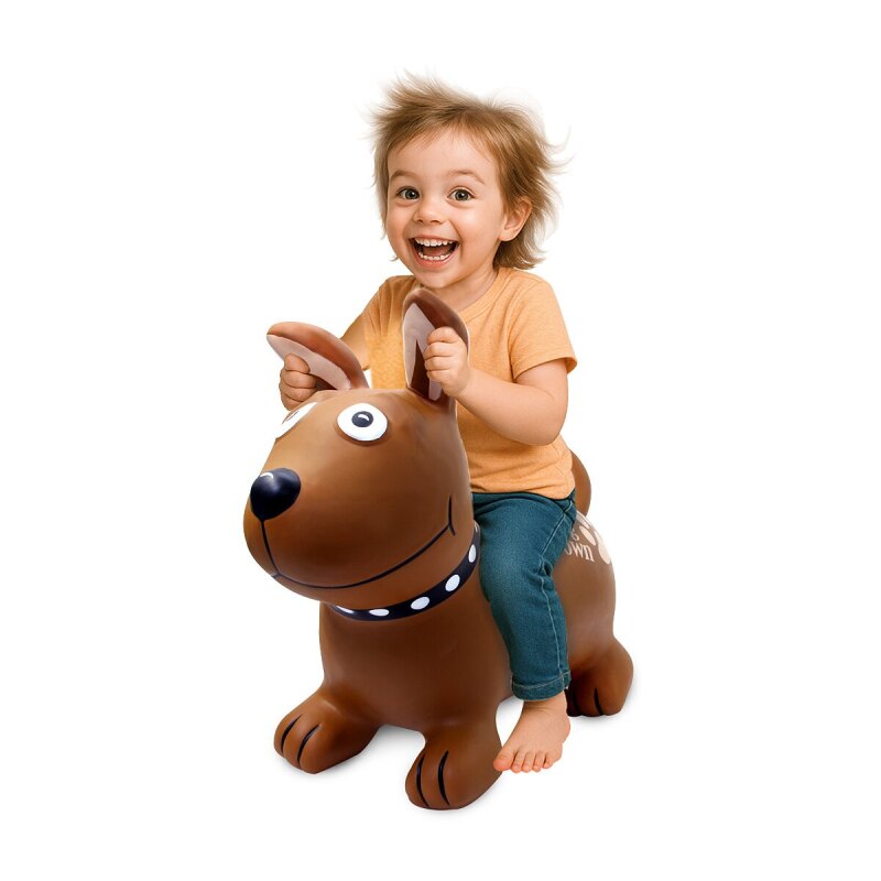 Hüpftier Dog Brown mit Pumpe