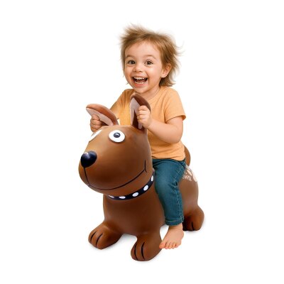 Hüpftier Dog Brown mit Pumpe
