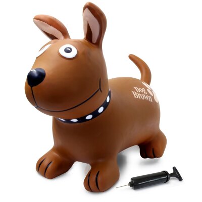 Hüpftier Dog Brown mit Pumpe