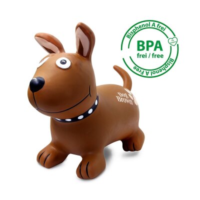 Hüpftier Dog Brown mit Pumpe