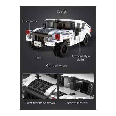 CaDA Set C55022W Humvee 1:24 weiß Bricks