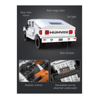 CaDA Set C55022W Humvee 1:24 weiß Bricks