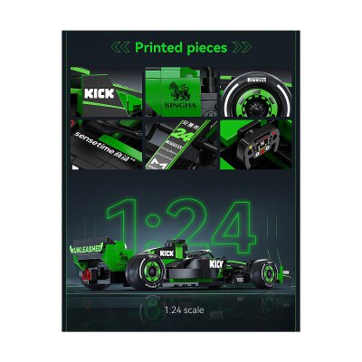CaDA Set C55032W KICK Sauber F1® Team C44 - 2024 1:24 grün Bricks