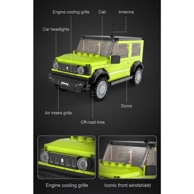 CaDA Set C55023W Suzuki Jimny 1:24 grün Bricks