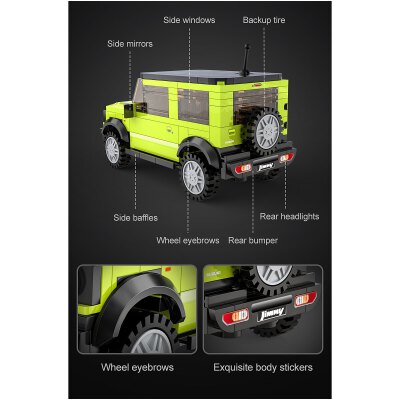 CaDA Set C55023W Suzuki Jimny 1:24 grün Bricks