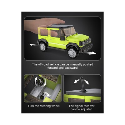 CaDA Set C55023W Suzuki Jimny 1:24 grün Bricks