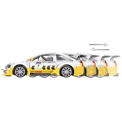 CaDA Set C51081W Opel Astra V8 Coupe 1:20 weiß 2,4GHz Bricks
