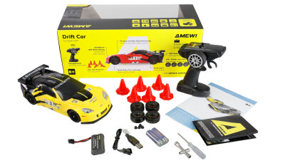 Corvette C6.R Drift Car 1:18 RTR gelb