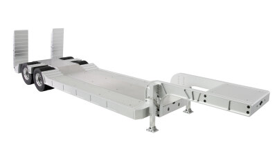 Tieflader-Sattelauflieger mit Doppelachse aus Aluminium 1:14 KIT