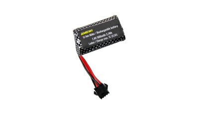 LiIon Akku 2S 7,4V 500mAh 15C Rundzellen HBX 4-polig
