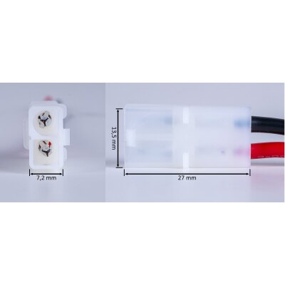 Tamiya kompatibler Stecker mit 14AWG 2,5mm²  Silikonkabel 17 cm