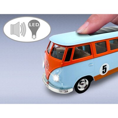 Volkwagen T1 Diecast 1:30 hellblau inkl. Knopfzellen