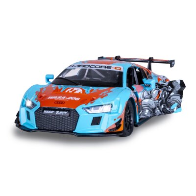 Audi R8 LMS Diecast 1:24 blau inkl. Knopfzellen