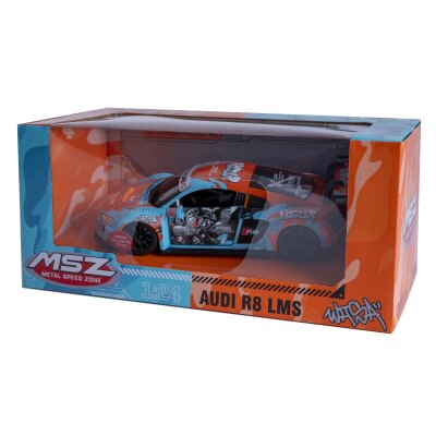 Audi R8 LMS Diecast 1:24 blau inkl. Knopfzellen