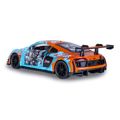 Audi R8 LMS Diecast 1:24 blau inkl. Knopfzellen
