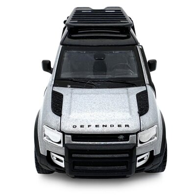Land Rover Defender 110  Diecast 1:43 silber 2in1