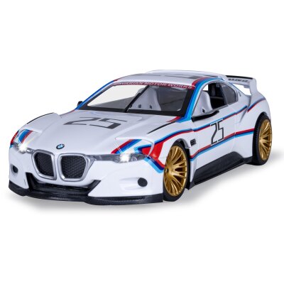 BMW 3.0 CSL Hommage R Diecast 1:24 weiß inkl. Knopfzellen